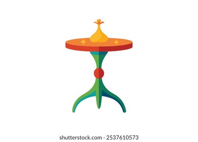 Enchantment table vector art illustration.