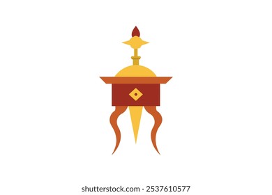 Enchantment table vector art illustration.