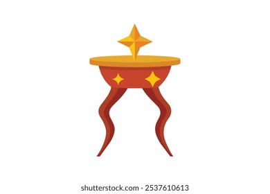 Enchantment table vector art illustration.