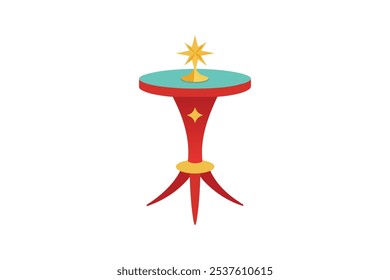 Enchantment table vector art illustration.