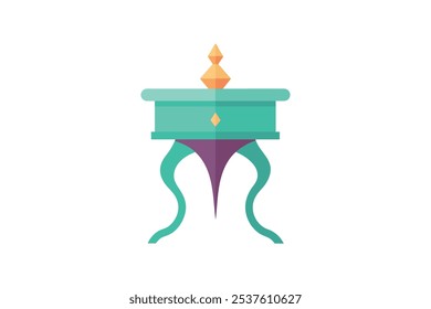 Enchantment table vector art illustration.