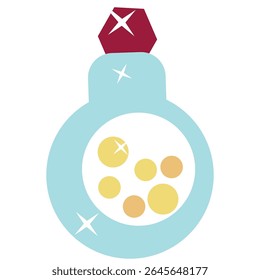Enchantress potion bottle cartoon vector flat icon