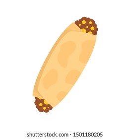 Enchilada food icon. Flat illustration of enchilada food vector icon for web design