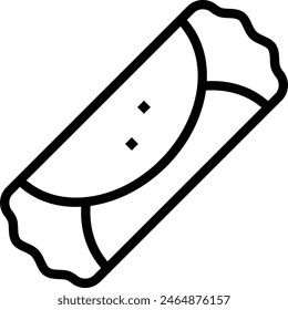 enchilada icon. Thin linear style design isolated on white background