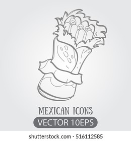 Enchilada logo. Traditional Mexican cuisine. Illustrations coloring.