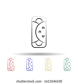 Enchilada multi color style icon. Simple thin line, outline vector of dia de muertos icons for ui and ux, website or mobile application