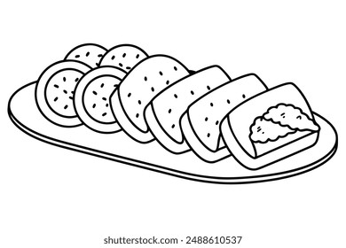 Enchiladas line art digital art creation