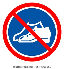 Enclosed Shoes Are Required In The Manufacturing Area Symbol Sign ,Vector Illustration, Isolate On White Background Label.EPS10 