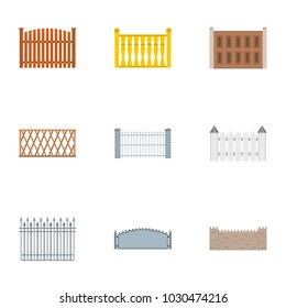 Enclosure icons set. flat set of 9 enclosure vector icons for web isolated on white background