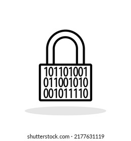 Encoding icon in trendy flat style. Securty coding symbol for your web site design, logo, app, UI Vector EPS 10.