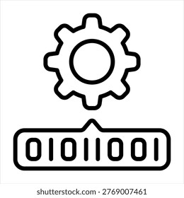 Encoding Single Icon Line Black