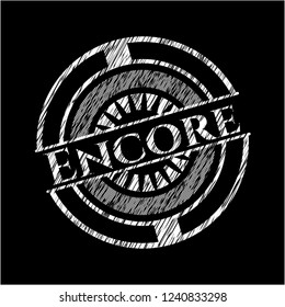 Encore chalkboard emblem