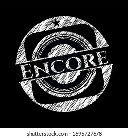 Encore con textura de pizarra. Ilustración vectorial. Detallado.