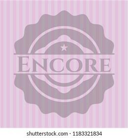 Encore retro style pink emblem