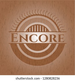 Encore vintage wood emblem