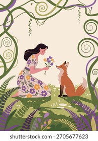 Encounters of animals in the jungle