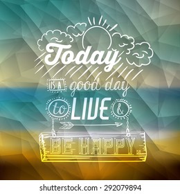 encourage quotes design over  colorful background, vector illustration