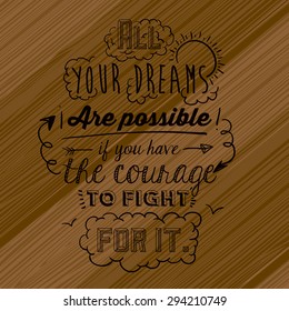encourage quotes digital design, vector illustration eps 10