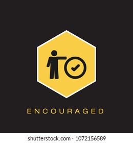 Encouraged Icon Concept
