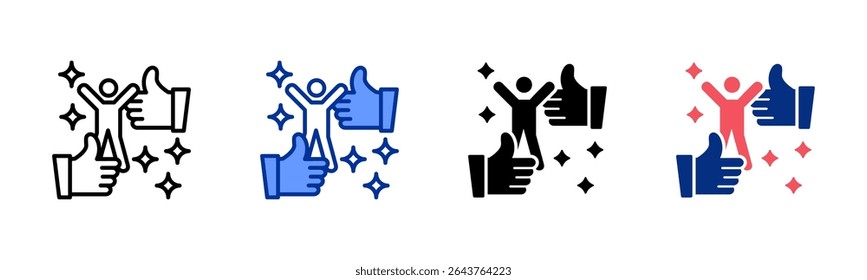 Encouragement icon sheet multiple style collection