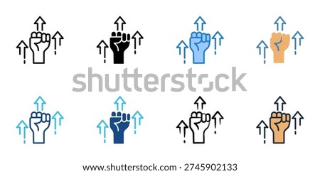 Encouragement icons set multiple style collection. Editable stroke 
