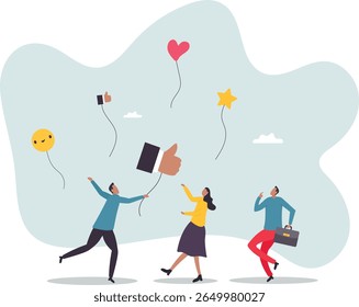 Incentivo ou apoio ao funcionário para o sucesso, torcida, louvor para aumentar a motivação, conceito de pessoas.