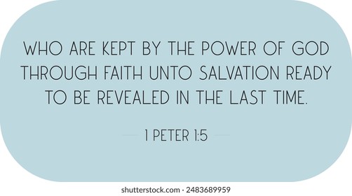 Encouraging Bible Verse Social Media Post vector illustration