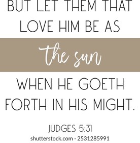 Encouraging Bible Verse Wall Art, Christian biblical poster, vector illustration