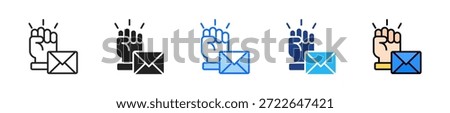 Encouraging Email Icon Set Multiple Style Collection