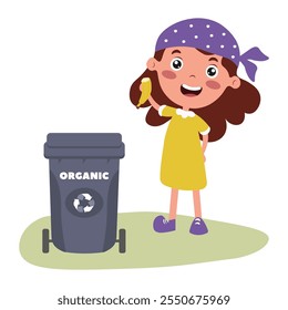 Encouraging kids to recycle organic waste with a fun character