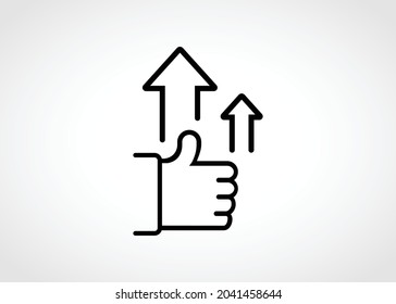 Encouraging and Motivating Symbol linear vector icon