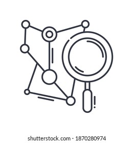 Icono de cifrado, ilustración lineal aislada, vector de línea delgada, signo de diseño web, símbolo de concepto de contorno con trazo editable sobre fondo blanco.