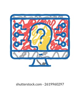 encrypt security system doodle icon sketch vector. encrypt security system sign. isolated symbol illustration