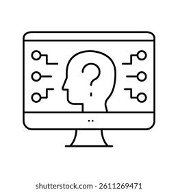 encrypt security system line icon vector. encrypt security system sign. isolated contour symbol black illustration