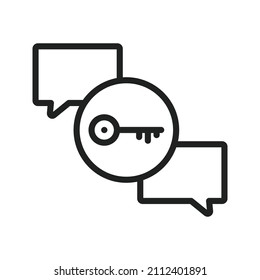 Encrypted Conversation Icon vector image. Can also be used for Cyber Security. Suitable for mobile apps, web apps and print media.