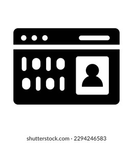 encrypted data glyph icon illustration vector graphic