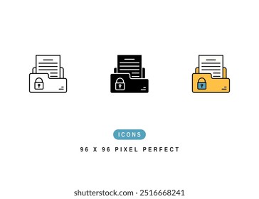 Encrypted Data Icon. Internet Security Code Pictogram Graphic Illustration. Isolated Simple Line Icon For Infographic, App and Web Button.