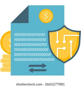 transferência de dados criptografados, ilustração da segurança de pagamento