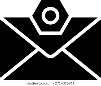 Ícone de e-mail criptografado: símbolo de comunicação segura