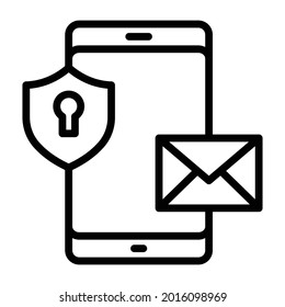 Icono de correo electrónico cifrado que puede modificar o editar fácilmente 
