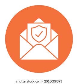 Icono de correo electrónico cifrado que puede modificar o editar fácilmente
