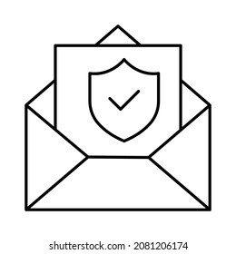 Encrypted email icon which can easily modify or edit
