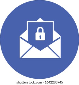 Encrypted Email Security Service Icon Vectors