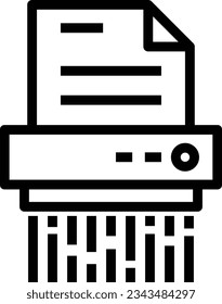 Encrypted File Line Icon - Single Icon, Vector