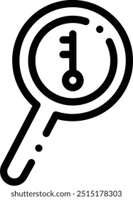 encrypted icon. Thin Linear Style Design Isolated On White Background
