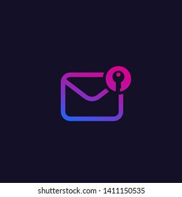 encrypted message, mail vector icon