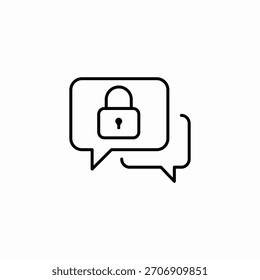 encrypted secure chat icon sign vector