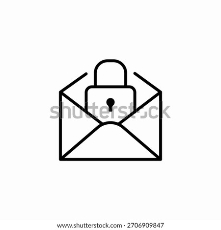 encrypted secure mail icon sign vector