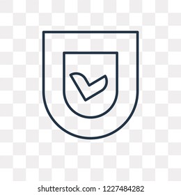 Encrypted vector outline icon isolated on transparent background, high quality linear Encrypted transparency concept can be used web and mobile