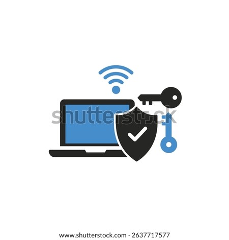 Encrypted Vpn Connection Remote Work White Background Enhanced Online Privacy Security